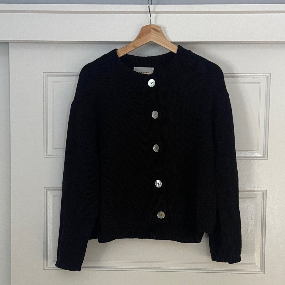 Nikki Chasin Black Button-Up Cardigan